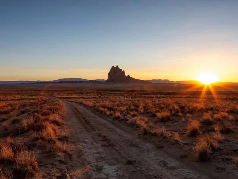 Dirt road through the desert
